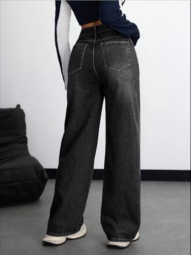 Image of Nifty Women's Denim Stretchable High Waist Baggy Jeans for Women