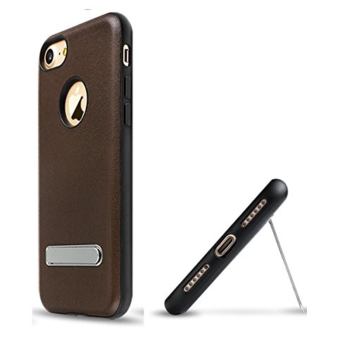 totuFaux Leather, TPU kickstand back case cover for apple iphone 8 / iphone 7 - brown