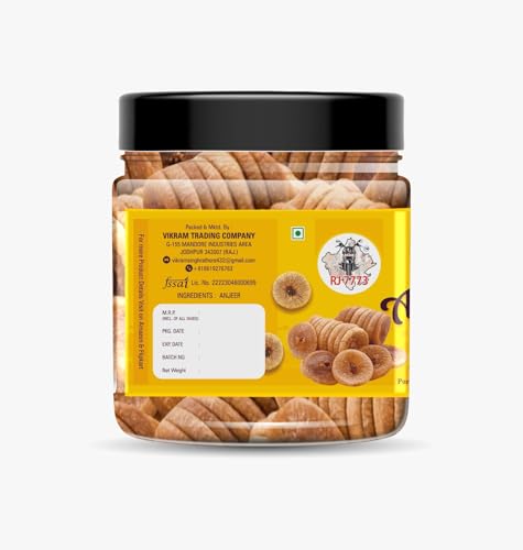 Image of Anjeer RJ 7773 Premium Dried Afghani Anjeer, Rich in Fibre, Calcium & Iron, Low Calorie, Fat-Free Dried Figs (1 kg)