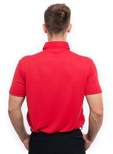 Image of TRUEREVO Sports Stretchy Dryfit Striped Golf Collar Tshirt for Men
