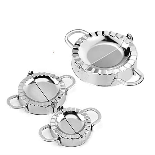 CHSEEO Juego de 3 Molde para Empanadillas Masa Corazon de Acero Inoxidable Máquina para Croqueta Prensa de la Masa Ravioli Gyoza Prensa de la Pasta Pierogi Pie #2