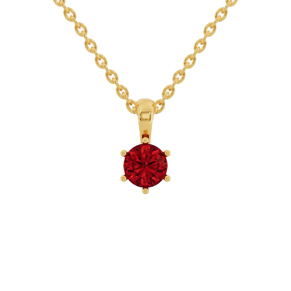 925 Sterling Silver 18K Gold and Rose Gold Plated Royal Solitaire Pendant with Link Chain | Gift for Women and Girls | With Certificate of Authenticity and 925 Stamp-image-11