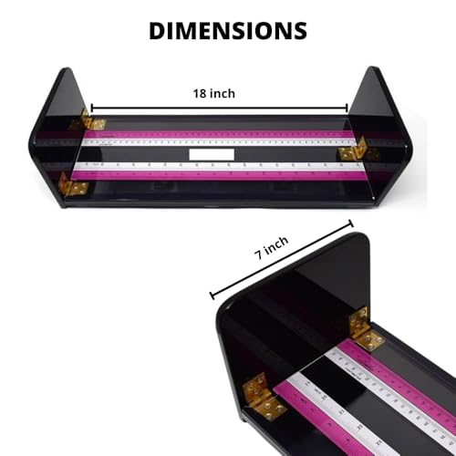 Image of MCP HEALTHCARE Medical Infantometer Baby Measuring Scale, Black Frame with Pink and White Rulers (Black)
