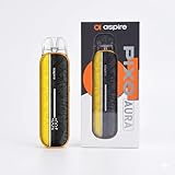 Aspire Pixo Aura Pod Kit, eingebauter 1300-mAh-Akku, einstellbarer Luftstrom, LED-Anzeige, klare und lesbare Digitalanzeige, automatische Aktivierung, integrierte Netzspule (Tribal Orange)