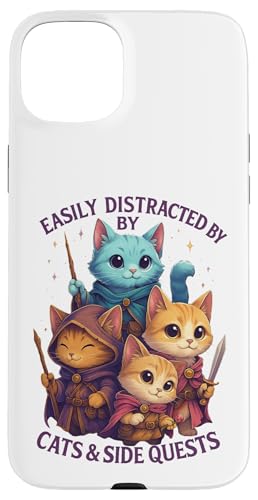 Cats Side Quest Disturted  ʔ ȃ[A X}zP[X iPhone 15 Plus p