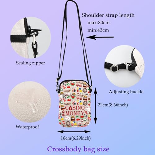 Casino Gambling Crossbody Bag Poker Money Bag Essentials Gift For Gambler Casino Cash Pouch Purse Bag2