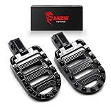 MZS Motorcycle Foot Pegs, Front Rear Footpegs MX Serrated Wide Driver Passenger Pedal Rest CNC Black Compatible with Scout 2015-2023 | Scout Bobber 2018-2023 | Scout Bobber Sixty 2015-2023