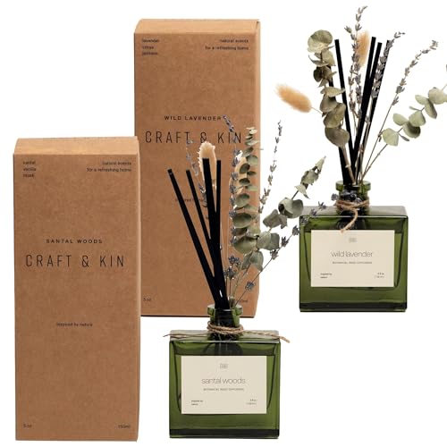 Set Difusor de Varillas con Flores Secas Santal Woods miniatura 1