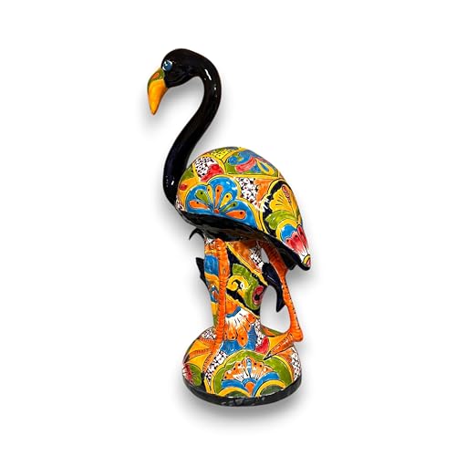Estatua de flamenco Talavera de cerámica pintada a mano miniatura 6