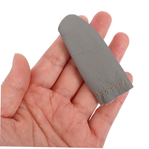 Holibanna 10pcs Leather Thimble Finger Protector Sewing Felting Tool Palm Protector for Hand Knitting Thimble - Thumbnail 3