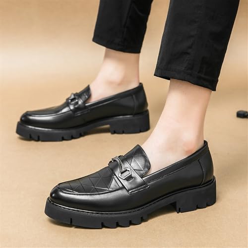 Formal Shoes for Men Men's Slip-On Orthopedic Dress Shoes, Comfortable Leather Oxford Loafers, Non-Slip Business Work Shoes, Low Top Casual Walking Flats with Block Heel3