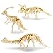 Georgy Porgy 3D Puzzle di Legno Modello Collezione di Modelli Animali Woodcraft Costruzione Impostato Bambini Giocattoli per Ragazzi e Ragazze Età 5+ (3 Pezzo, Parasaurolophus Apatosaurus Triceratopo)