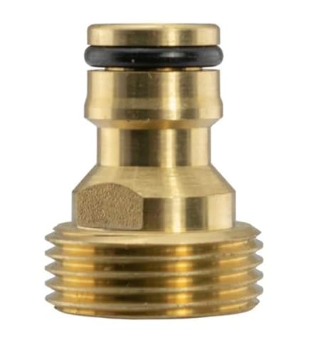 Ap Supplies Men's Gold Tap Connector Snap-On - 3/4" Bspm Brass | Hose Adapter For Garden Watering & Irrigation Systems