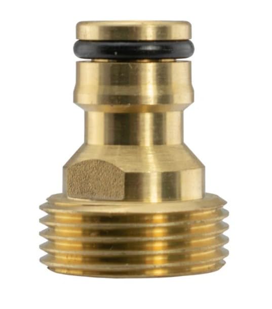 AP Supplies Tap Connector Snap-On Male 3/4in BSPM, Brass