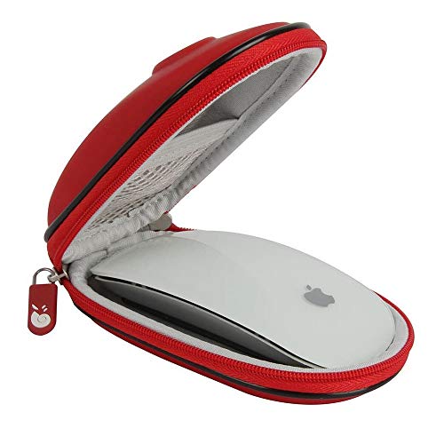 Hermitshell Hard Storage Carrying Case Bag Fits Apple Magic Mouse (I and II 2nd Gen) (Red)