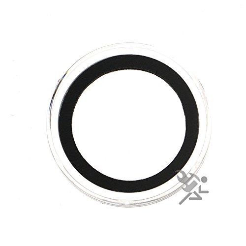 Tubo con tapa negra y 20 porta monedas negros 25mm miniatura 3