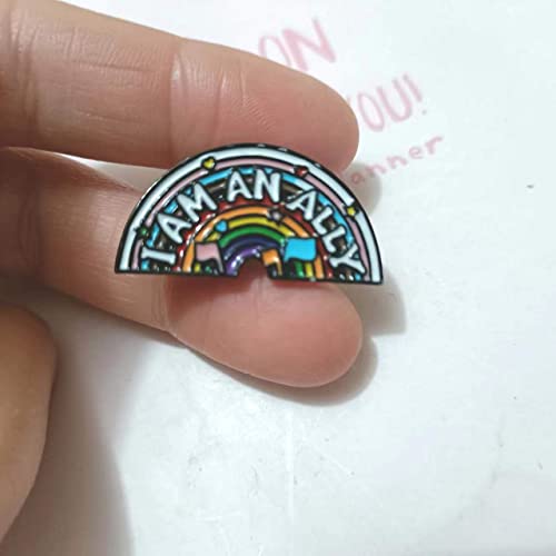 Image of Little Heart Purple Paper inchYou are safe with me inchClip Enamel pin Gift (I am an ally)