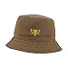 LexiuYibai Bucket Hat for Men Women Bumblebee Embroidered Washed Cotton Unisex Bucket Hats (Khaki,7 1/2)