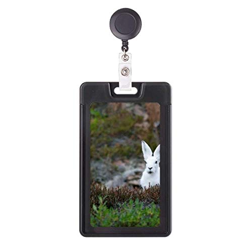 Porte-badge rétractable Motif lapins blancs pour ne plus perdre votre carte d'accès au travail