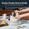 CAROTE 21 PCS Stainless Steel Cookware Set, Pots and Pans Set Non Toxic, Dishwasher Safe, White #4