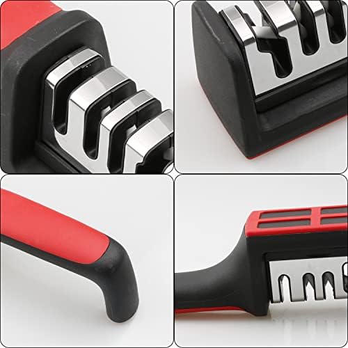 4 in 1 Knife Sharpener, Household Hand-Held Sharpener for Kitchen Knives and Scissor