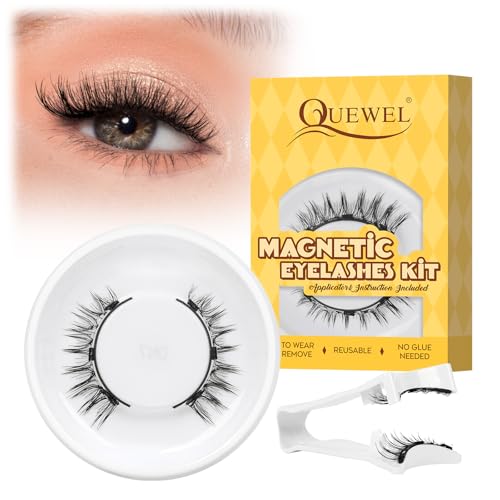 Ciglia Finte Magnetiche Naturali, Ciglia Finte Magnetiche riutilizzabili con applicatore,
