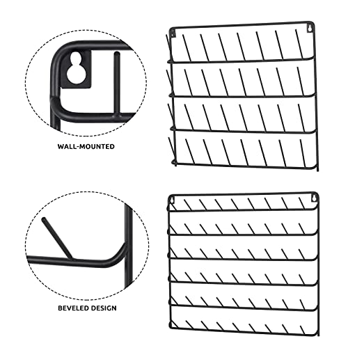 Haitral 2 Set Of Thread Holders Wall-Mounted,54-Spool And 32-Spool Thread Organizer With Hanging Hooks,Metal Thread Rack For Mini Sewing Threads/Jewelry/Quilting/Embroidery #TOP4