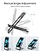 JSAUX Cell Phone Stand, Foldable Aluminum Adjustable Phone Holder for Desk Portable Travel Essentials Office Accessories for iPhone 17 16 15 14 13 Pro Max Samsung S25 S24 S23 Ultra Kindle-Black