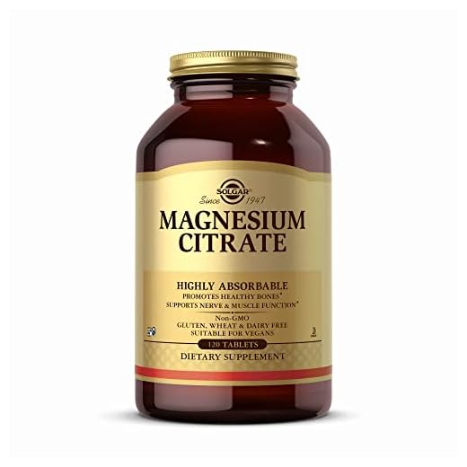 Solgar | Citrato de Magnesio | Ayuda a la Función Muscular | Reduce Cansancio y Fatiga | 120 Comprimidos