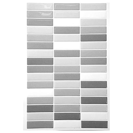 Adhesivos para Pared efecto mosaico RECTANGULAR con relieve. Ideal para pegar sobre azulejos, cristal, madera y cualquier otra superficie lisa. Laminas autoadhesivas