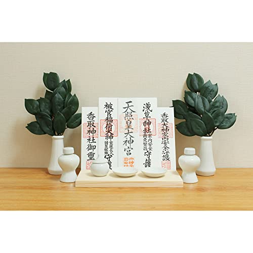 Shizuka-JP 壁掛け用神札立（神棚）神棚 筋斗雲 浮き彫り祖霊舎 三社 幅18cm 神道 祭事 神様 神札 便利グッズ・神具 … (三社(30x18x14cm)) 9枚目