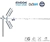 EDISION YAGI 12db Antenna TV Digitale Terrestre UHF 21-48 esterno, con filtro 5G LTE, per Ricezione il segnale Digitale Terrestre DVB-T/T2, Frequenze 470-694Mhz, Lunghezza 101cm, LTE700, Blu