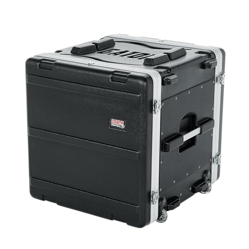 Gator Cases Valise à roulettes légère avec poignée de remorquage rétractable et roues encastrées; 10U (GRR-10L)