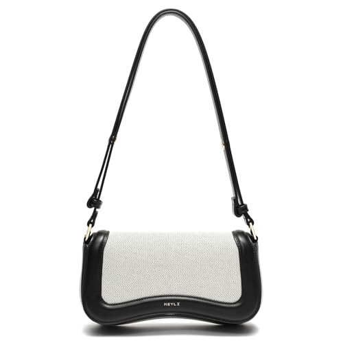 Keyli Shoulder Bag for Women，Cute Purse Waterproof Vegan Leather Hobo Handbag mini Crossbody Purses Retro Classic Clutch Tote Bag Designer Bags with Adjustable Strap Black