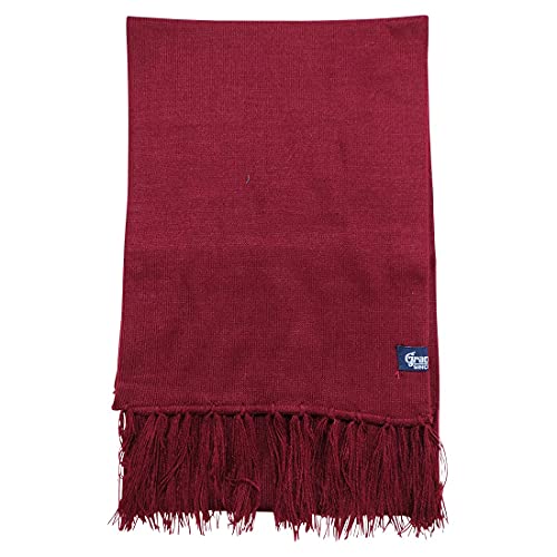 Graceway 100% Acro Wool Muffler (Maroon) - Image 5