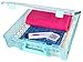ArtBin 6955AA Super Satchel 1-Compartment Box, Art & Craft Organizer, 1-Pack, Translucent Aqua