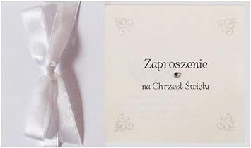 Einladungskarte Zur Taufe Polnisch Zaproszenia Na Chrzest Swiety Chrzciny 10szt Zpch49 Amazon De Burobedarf Schreibwaren