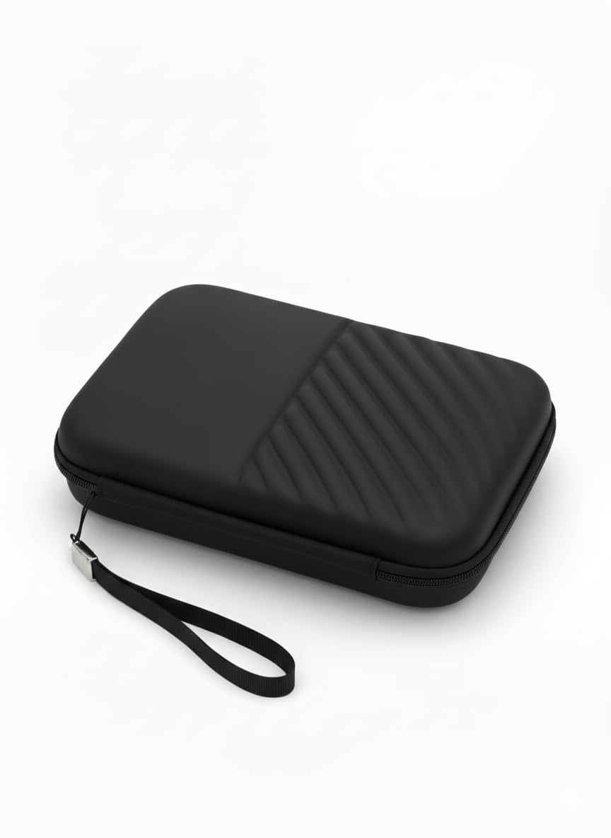 VYAR Hard Drive Carrying Case/Bag 2.5-inch Carry Pouch Compatible with Western Digital WD Elements Seagate Passport Toshiba Earphone Power Bank USB Cable & Portable Hard Drives – Black