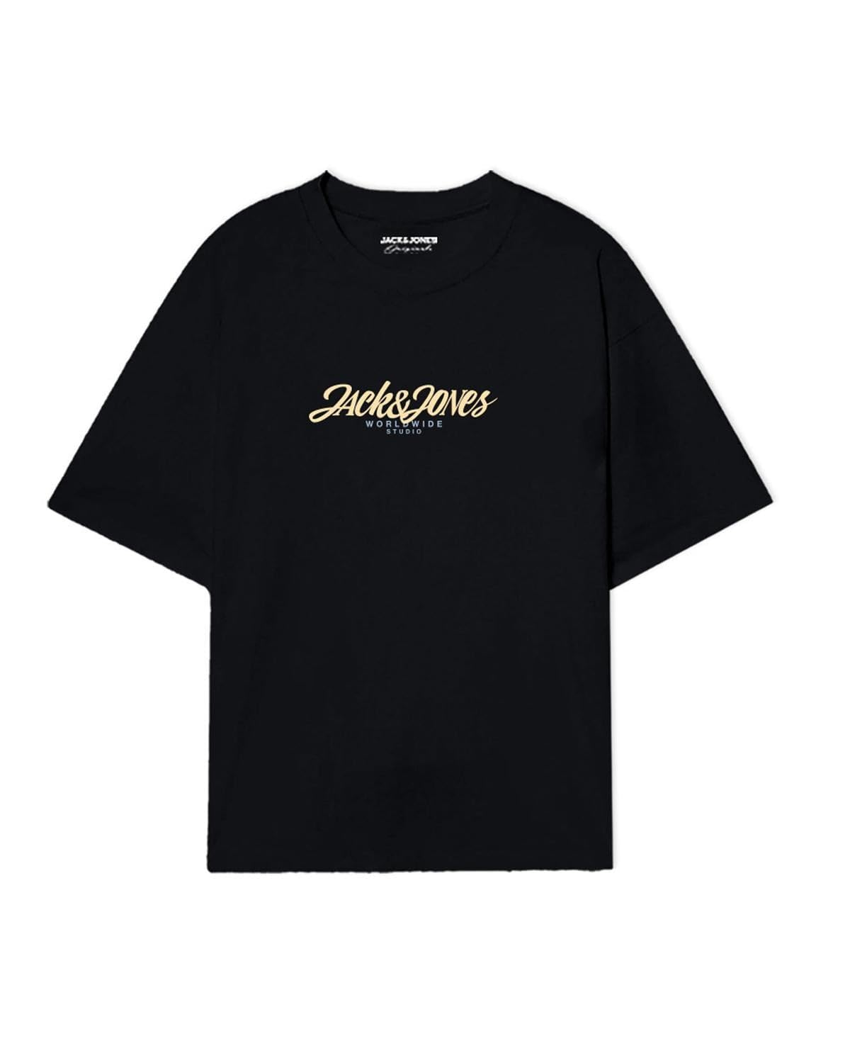 JACK & JONES Jortavira Tee Ss Crew Neck FST Ln-Black-XX-Large