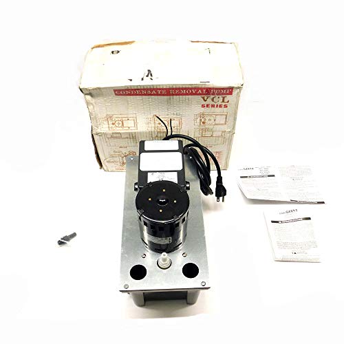 Little Giant VCL-24ULS 115 Volt, 1/18 HP, 270 GPH, Automatic Condensate Removal Pump with 1-Gallon Tank and Safety Switch, 6-Ft. Cord, Black, 553201