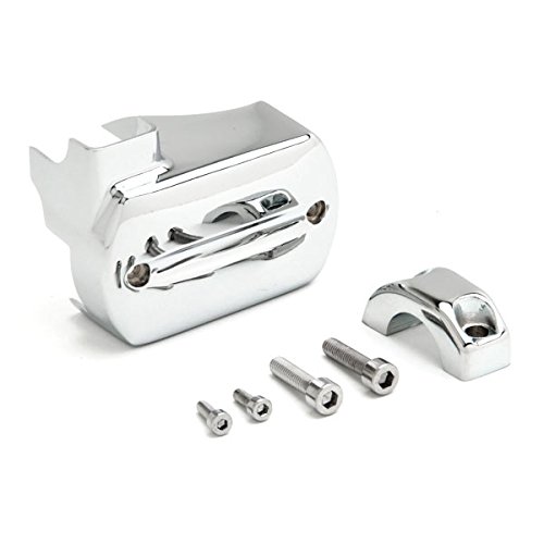 Krator Chrome Front Brake Fluid Master Cylinder Cover Reservoir Cap Compatible with Yamaha V-Star 650/950 / 1100/1300 (1998-2013) (NP003)