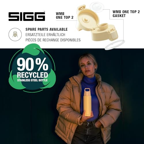 SIGG - Isolierte Trinkflasche - Thermosflasche Shield Therm One Opti Yellow kohlensäurehaltige Getränke - Auslaufsicher - Spülmaschinenfest… – Ansicht 4