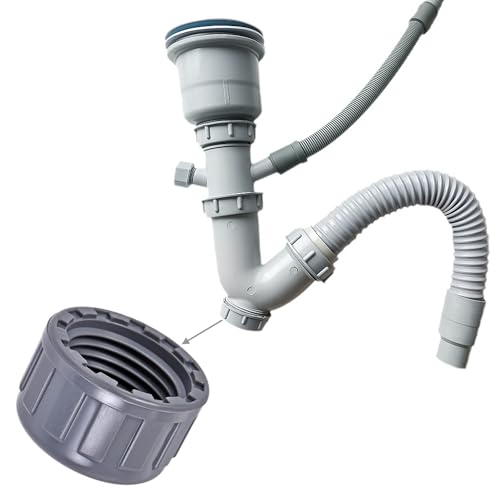 HAOBIN 4pcs PVC Screw Cap PVC Screw Cap 32mm Round Female Thread Hose Connection Cap Round with Seal Female Thread Drain Pipe with Rubber Seal for Garden and External Hose Ends - Image 4