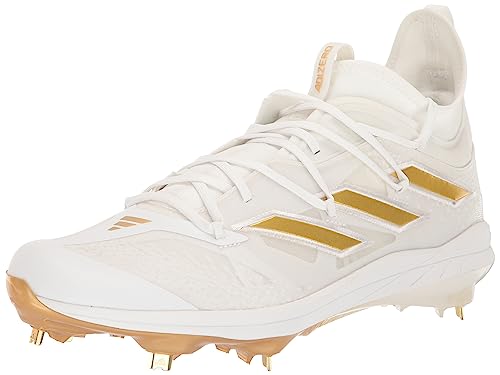 adidas Men's Adizero Afterburner 9 NWV Sneaker, White/Gold Metallic/White, 8