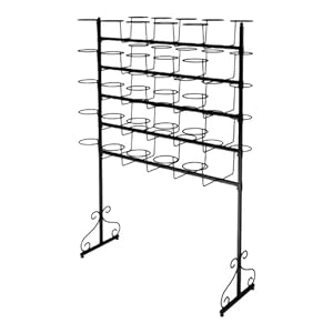 MIDUOLAI Schwarz Hutständer, 4 Ebenen, 120cm