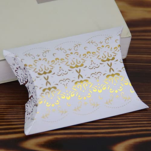 KUPOO Scatoline Portaconfetti Oro – 50 Pezzi Con Nastri, Perfette Per Bomboniere, Matrimoni E Pasqua, 8,9x6,3x3,8 Cm