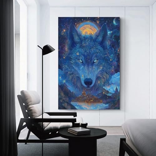 Cuadros modernos impresiones lienzo lobo decoracion dormitorio salon 50x75 3