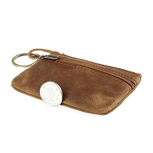 Coin Wallet for Mens Leather Zipper Purse Short Vintage Retrol Style Credit Card Holder Organizer4