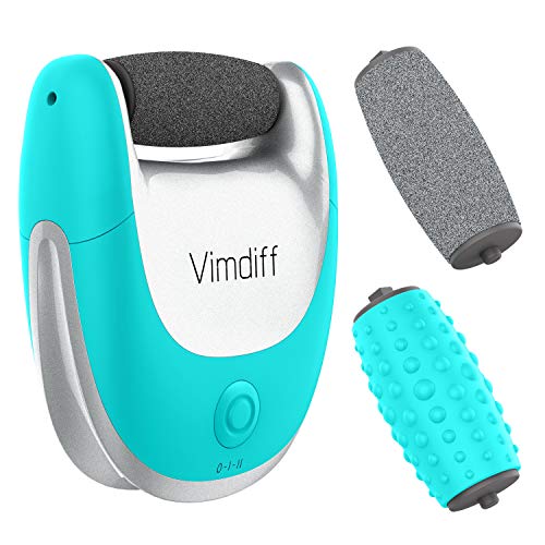 Updated 2019 Version USB Rechargeable Pedi Pedicure Foot Scrubber File Rasp, Electric Foot Care Callus Remover Kit Tools Products for Feet, Hard and Dead Skin