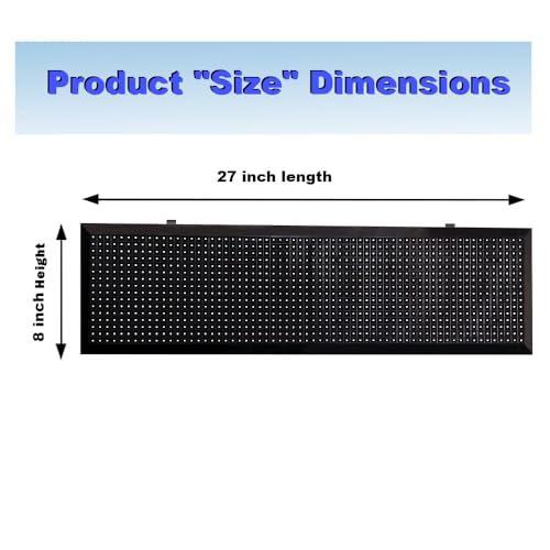Image of LIAMS P10 RGB LED Scrolling Display Board (8 x 27 Inch), Wi-Fi Enabled | Full Color Programmable Digital Sign Board